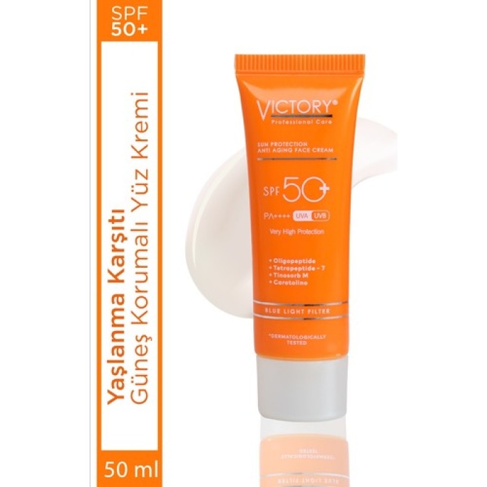 Vıctory Yaşlanma Karşıtı Spf 50+ Yüz Kremi (Mavi Işık Filtreli) 50 Ml