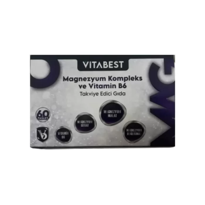 Vıtabest Magnezyum Kompleks & B6 60 Tablet