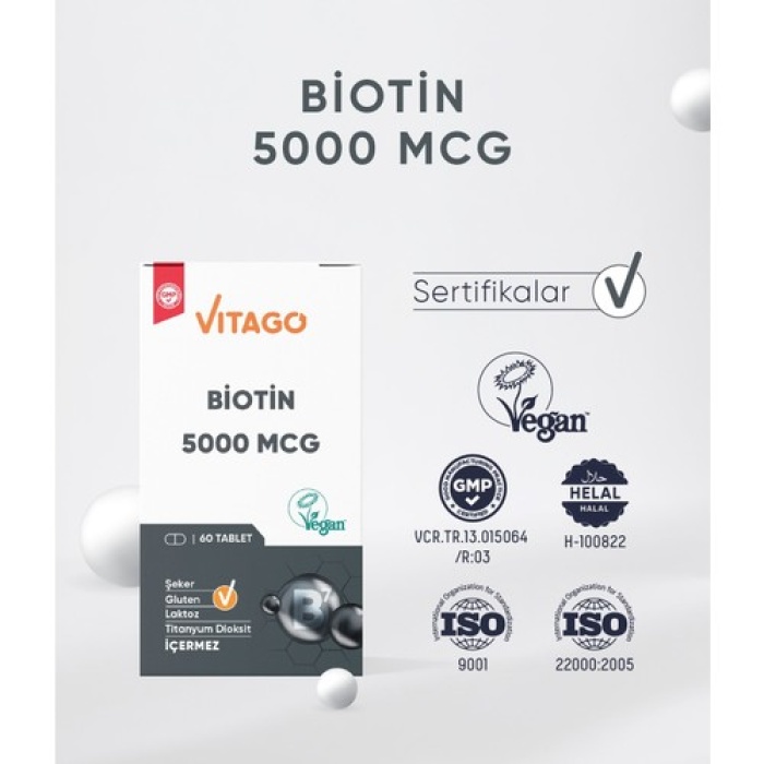 Vıtago Bıotın 60 Tablet Takvıye Edıcı Gıda