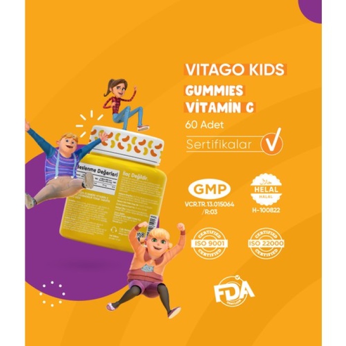 Vıtago Kıds Gummıes Vıtamın C Iceren Cıgnenebılır Form Teg (Rafadan Tayfa)