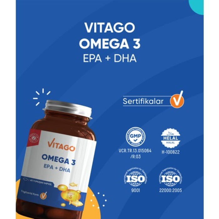 Vıtago Premıum Omega 3 Balık Yagı 60 Yumusak Kapsul 500 Mg