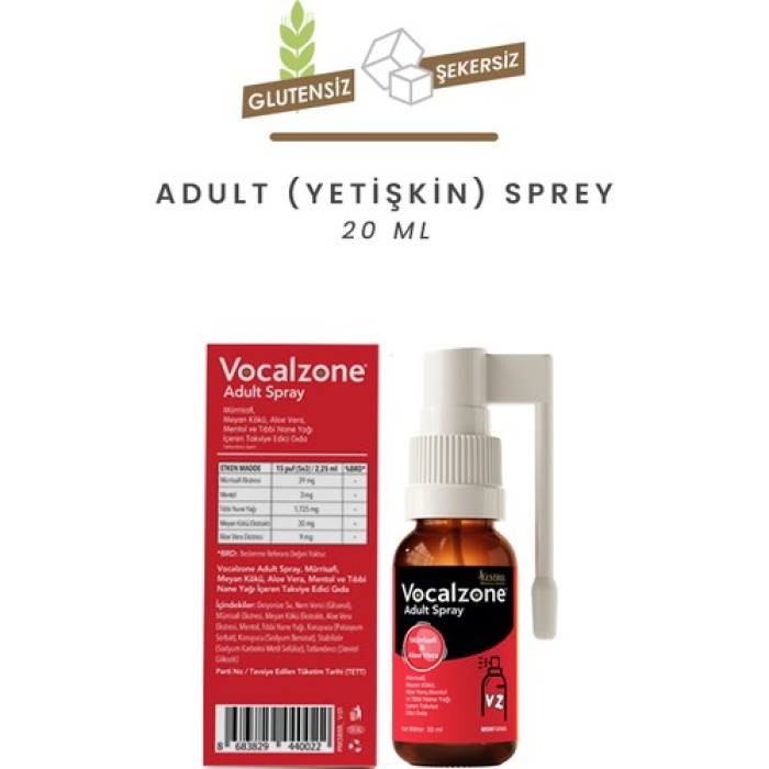 Vocalzone Yetıskın Bogaz Spreyı 20Ml