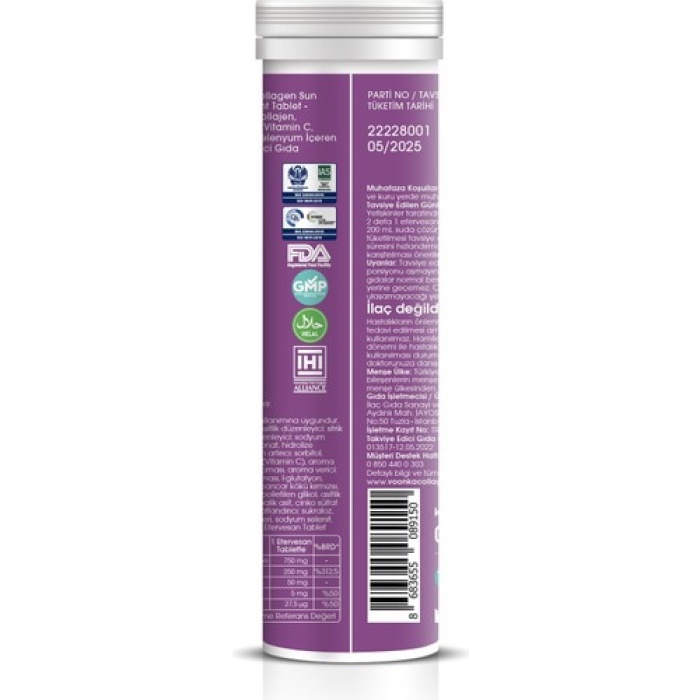 Voonka Collagen Sun 15 Eff. Tab