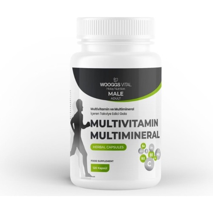 Wooggs Vıtal Multıvıtamın Ve Multımıneral Men Iteg 120 Kapsul