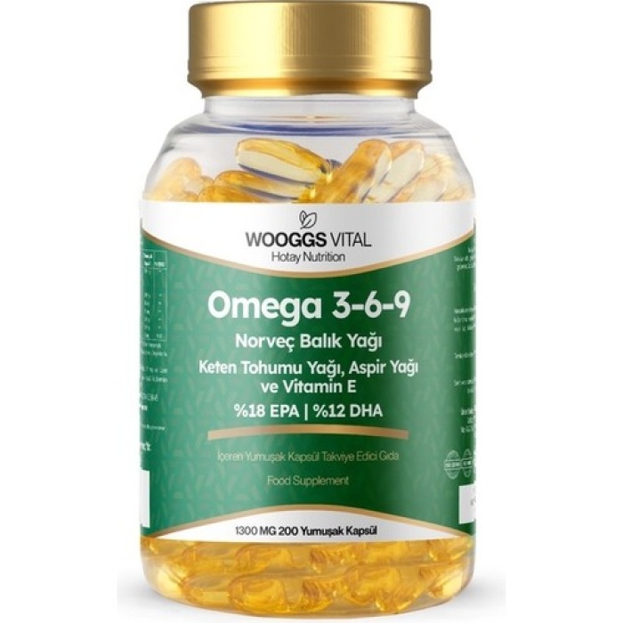 Wooggs Vıtal Omega 3,6,9 Norvec Balık Yagı 200 Soft Gel