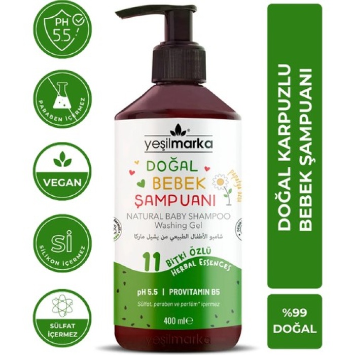 Doğal Bebek Şampuanı Karpuzlu 400Ml