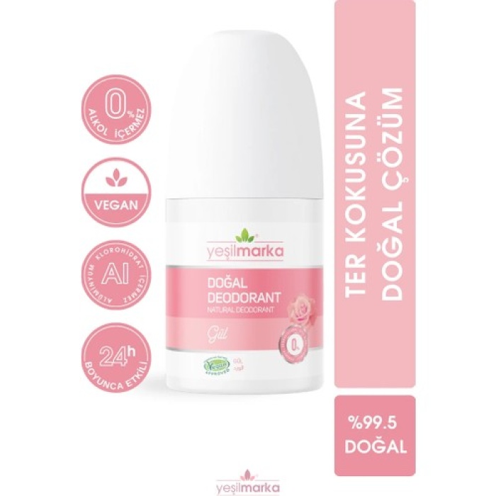 Roll On Deodorant Gül Doğal Yeşilmarka