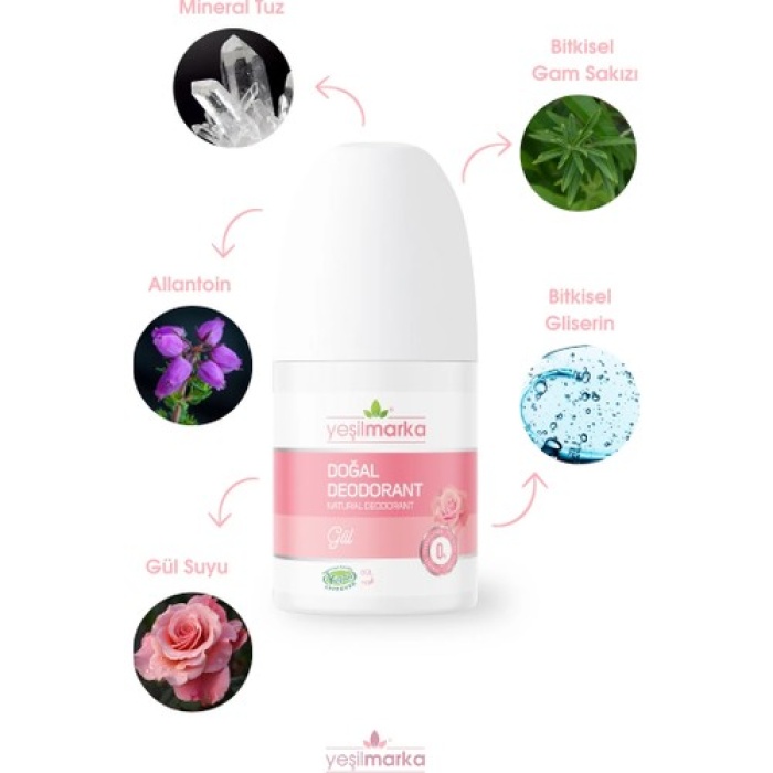 Roll On Deodorant Gül Doğal Yeşilmarka