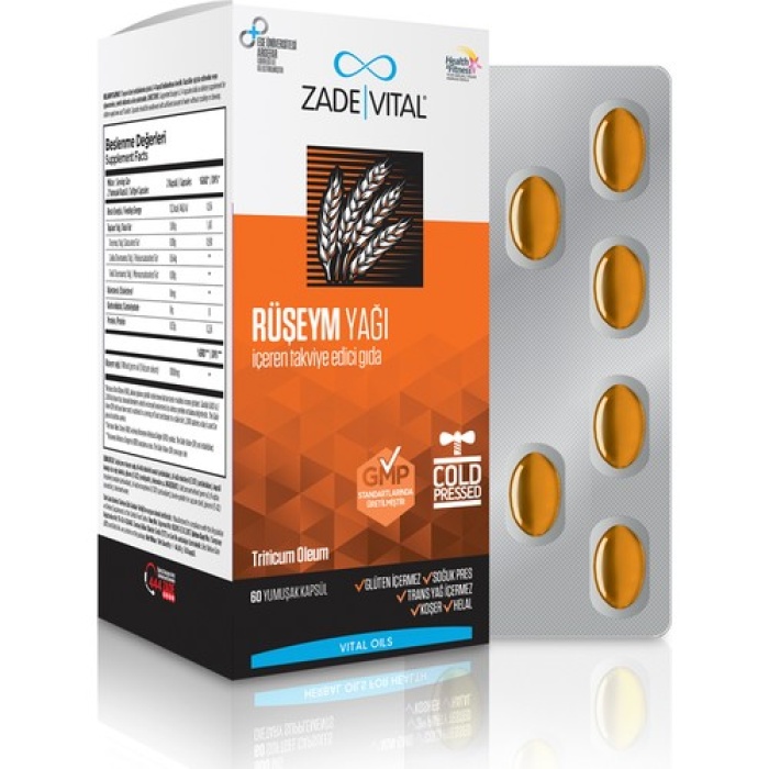 Zade Vital Ruşeym Yağı 500 Mg 60 Kapsül