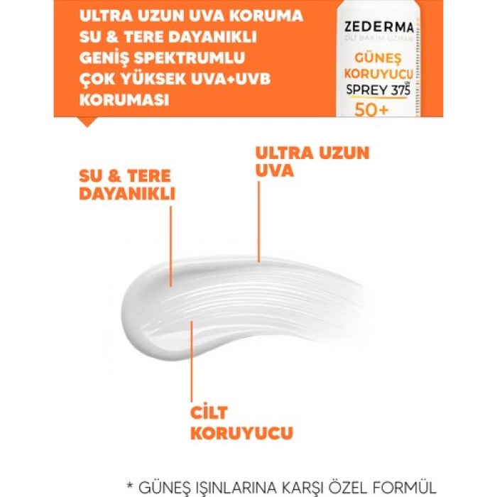 Zederma Güneş Koruyucu Sprey Spf50+ Ultra Çok Yüksek Koruma 150Ml