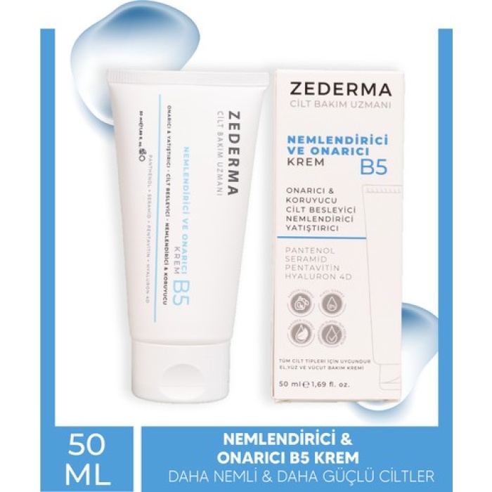 Zederma Onarıcı Nemlendirici B5 Cilt Bakım Kremi 50Ml