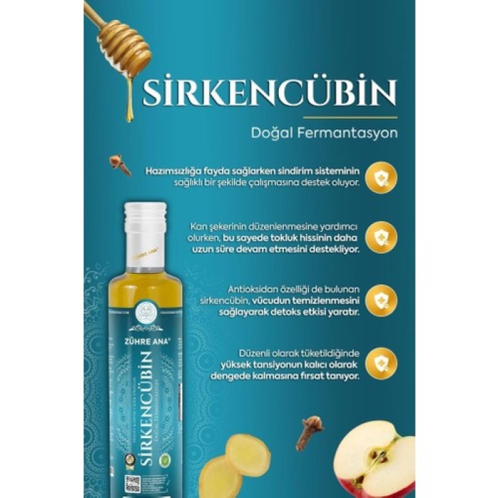 Zühre Ana İbn-İ Sina Sirkencübin Sirkesi Doğal Ferm.