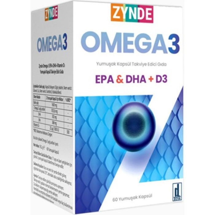 Zynde Omega 3+ Vıt D3 60 Kaps