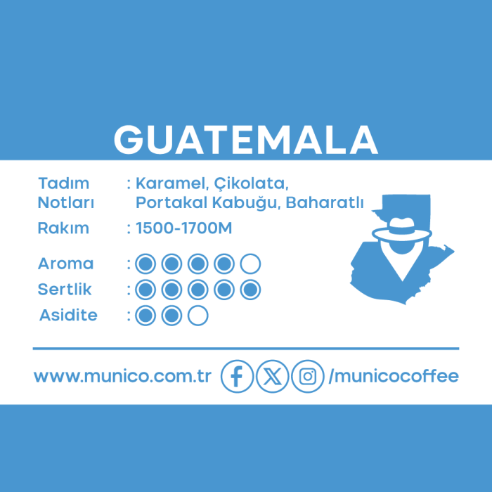 Munico Guatemala Öğütülmüş Filtre Kahve 500g