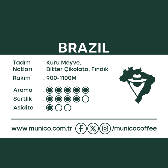 Munico Brezilya Öğütülmüş Filtre Kahve 250g