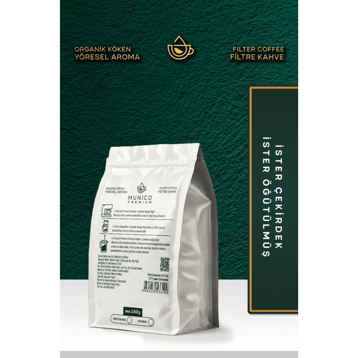 Munico X Premium Brezilya Çekirdek Filtre Kahve 250g