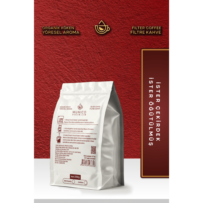 Munico X Premium Kolombiya Çekirdek Filtre Kahve 250g