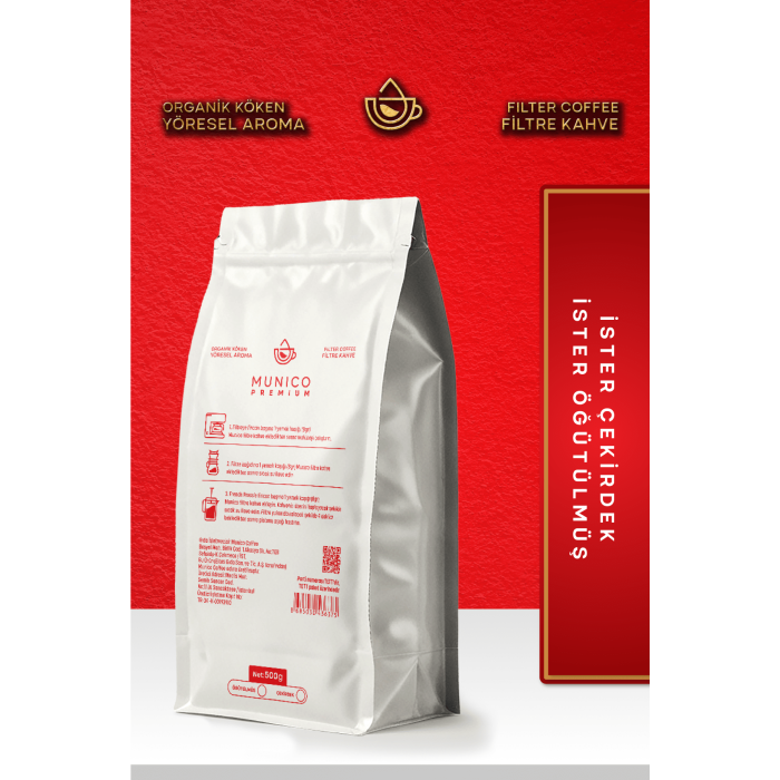 Munico X Premium Etiyopya Çekirdek Filtre Kahve 500g