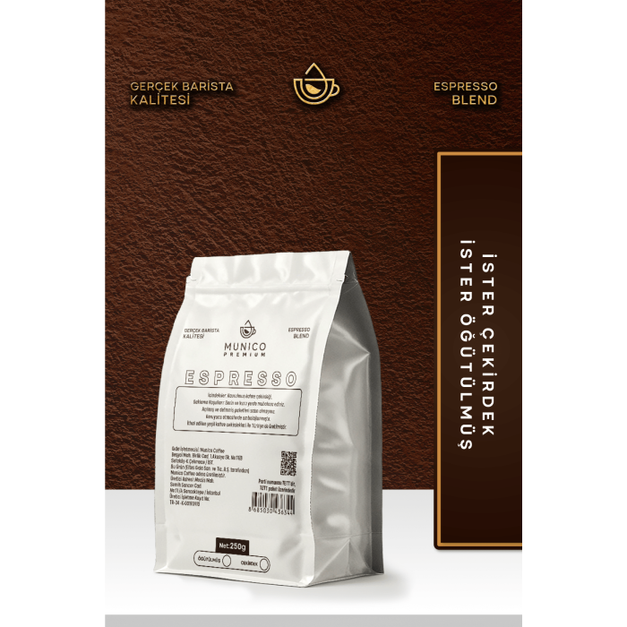 Munico X Premium Espresso Çekirdek Kahve 250g