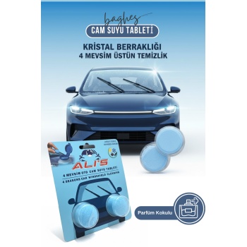 Oto Cam Suyu Temizleme ve Antifriz Tableti 20 Gr | Kir, Yağ ve Böcek Kalıntısı Çözücü