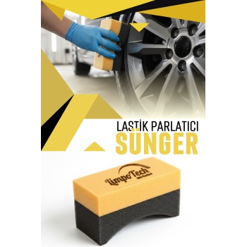 Profesyonel Eğik Oto Lastik Parlatıcı Sünger | Ergonomik Araç Lastiği Parlatma Uygulama Pedi