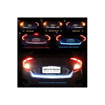 Itibar Bagaj Altı Kayar Kayan Led 7 Renkli Fonksiyonlu Su Geçirmez 120cm