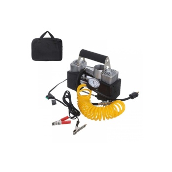 HAVA KOMPRESÖRÜ ÇİFT SİLİNDİR METAL GÖVDE PROFESYONEL 12V ÇANTALI