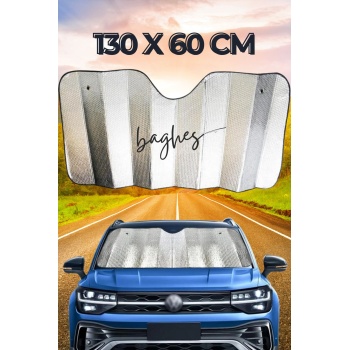 130 X 60 Cm Araba Ön Cam Güneşlik Cam Güneşliği Otomobil Güneşlikleri Araç Gölgelik Oto İçi Vantuzlu