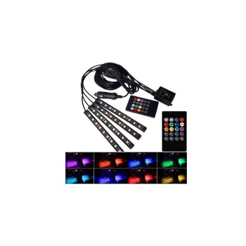 4 Parçalı Uzaktan Kumandalı Araç Içi Ayak Altı Ledi Atmosfer Işık 36 Led