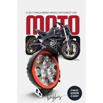 3 Modlu Motosiklet LED Far Takımı – Uzun, Kısa ve Çakar Beyaz Işık (12V)