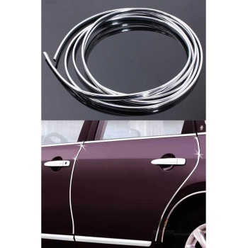Araç Içi Dışı Geçmeli Koruyucu U Tipi Krom Çıta Kapı Koruyucu 5 Metre