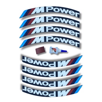 Mpower Motosiklet Ve Otomobil Lastik Yazısı Sticker Yapıştırma 8 Adet Uyumlu