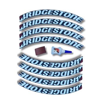 Bridgestone Motosiklet Ve Otomobil Lastik Yazısı Sticker Yapıştırma 8 Adet