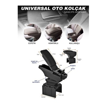 Class Saha Kol Dayama Universal Sürgülü Siyah Kolçak