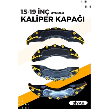 Siyah Kaliper Kapağı Seti (4lü) – Yağ Hortumlu Sportif Görünümlü Kapak Takımı