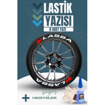 Lassa Motosiklet Ve Otomobil Araç 3d Oto Lastik Yazısı Sticker Arma Seti – 8 Adet
