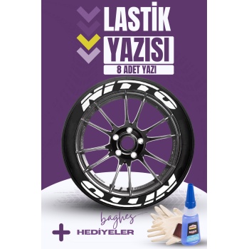 Nitto Motosiklet Ve Otomobil Araç 3d Oto Lastik Yazısı Sticker Arma Seti – 8 Adet