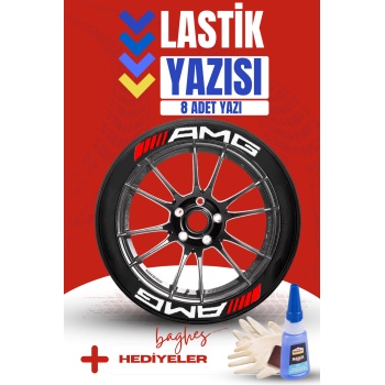 Amg Motosiklet Ve Otomobil Araç 3d Oto Lastik Yazısı Sticker Arma Seti – 8 Adet