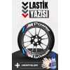M Power Motosiklet Ve Otomobil Araç 3d Oto Lastik Yazısı Sticker Arma Seti – 8 Adet