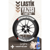 Bridgestone Motosiklet ve Otomobil Araç 3D Oto Lastik Yazısı Sticker Arma Seti – 8 Adet