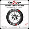 Lastik Yazısı 8 Adet Vitour Formula Kırmızı