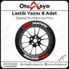 Lastik Yazısı 8 Adet Speed Hunters Kırmızı