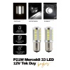 P21w Mercekli Led 93 Sinyal Stop Ampul 33 Led 12v Tek Duy Düz Tırnak