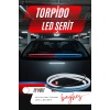 Kırmızı Mavi Flashlı Torpido Üstü LED Şerit | 12V Çift Renkli Dekoratif Araç İçi Aydınlatma