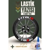 Vitour Formula Kırmızı Motosiklet Ve Otomobil Araç 3d Oto Lastik Yazısı Sticker Arma Seti – 8 Adet