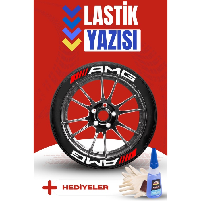 Amg Motosiklet Ve Otomobil Araç 3d Oto Lastik Yazısı Sticker Arma Seti – 8 Adet
