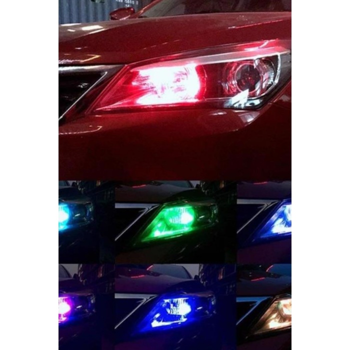 Uzaktan Kumandalı 18 Led T10 RGB Renk Değiştiren Park Ledi Ampulü