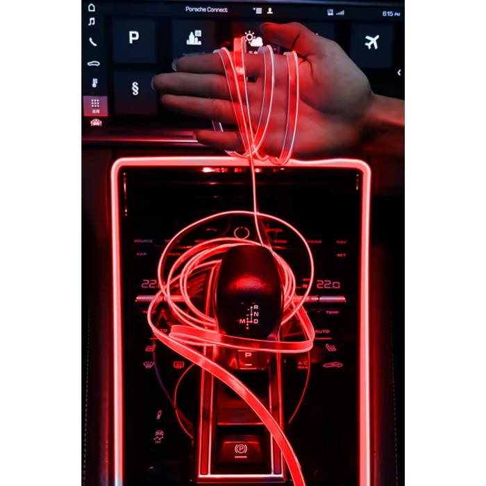 Kırmızı Araç Içi Torpido Ledi Neon Led Şerit – 2 Metre Kırmızı Işık (12V)