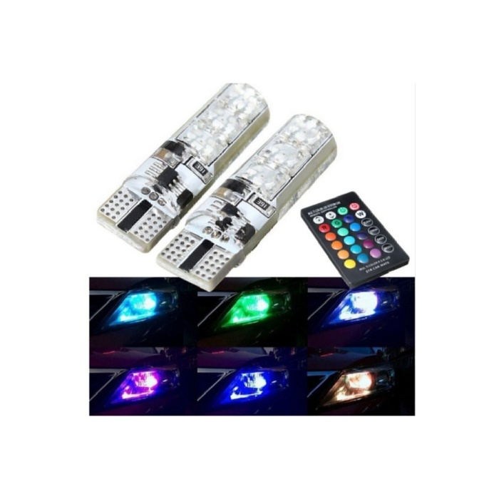T10 Rgb Kumandalı Park Ampulleri Modlu