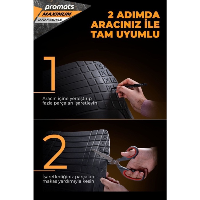 Maxımum Her Araca Uyumlu 4d Havuzlu Oto Paspas